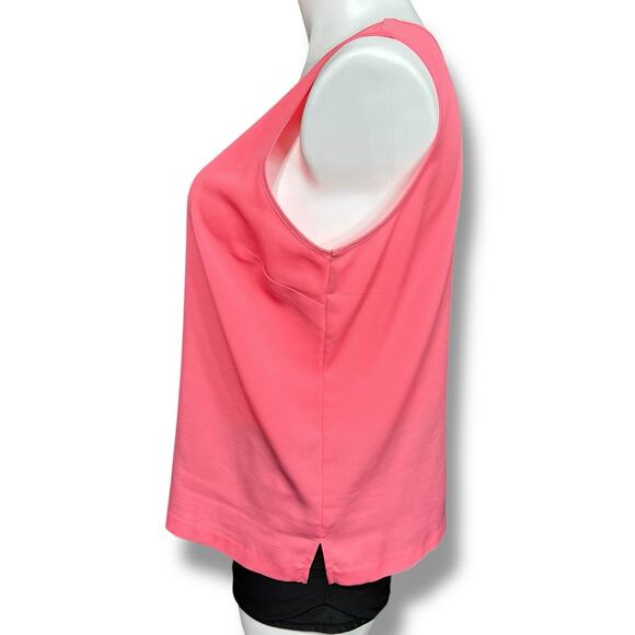Drapers & Damons Womens Tank and Button Down Blouse Shirt Set Collared Pink XL - Picture 9 of 12